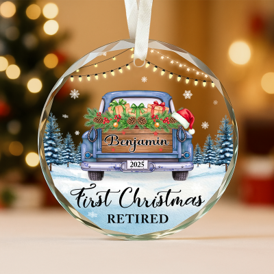 First Christmas Retired Ornament 2025, Personalized Retirement Christmas Ornament, Custom Retired Christmas Decoration