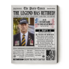 US Navy Retirement Newspaper Canvas, Navy Retirement Gifts, Military Retirement Gifts