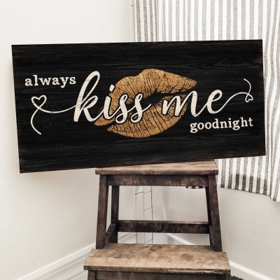 Gold Sexy Lips Premium Canvas - Always Kiss Me Goodnight, Vintage Lips Print Glam Wall Art, Bedroom Decor 2 Gold Sexy Lips Premium Canvas - Always Kiss Me Goodnight, Vintage Lips Print Glam Wall Art, Bedroom Decor