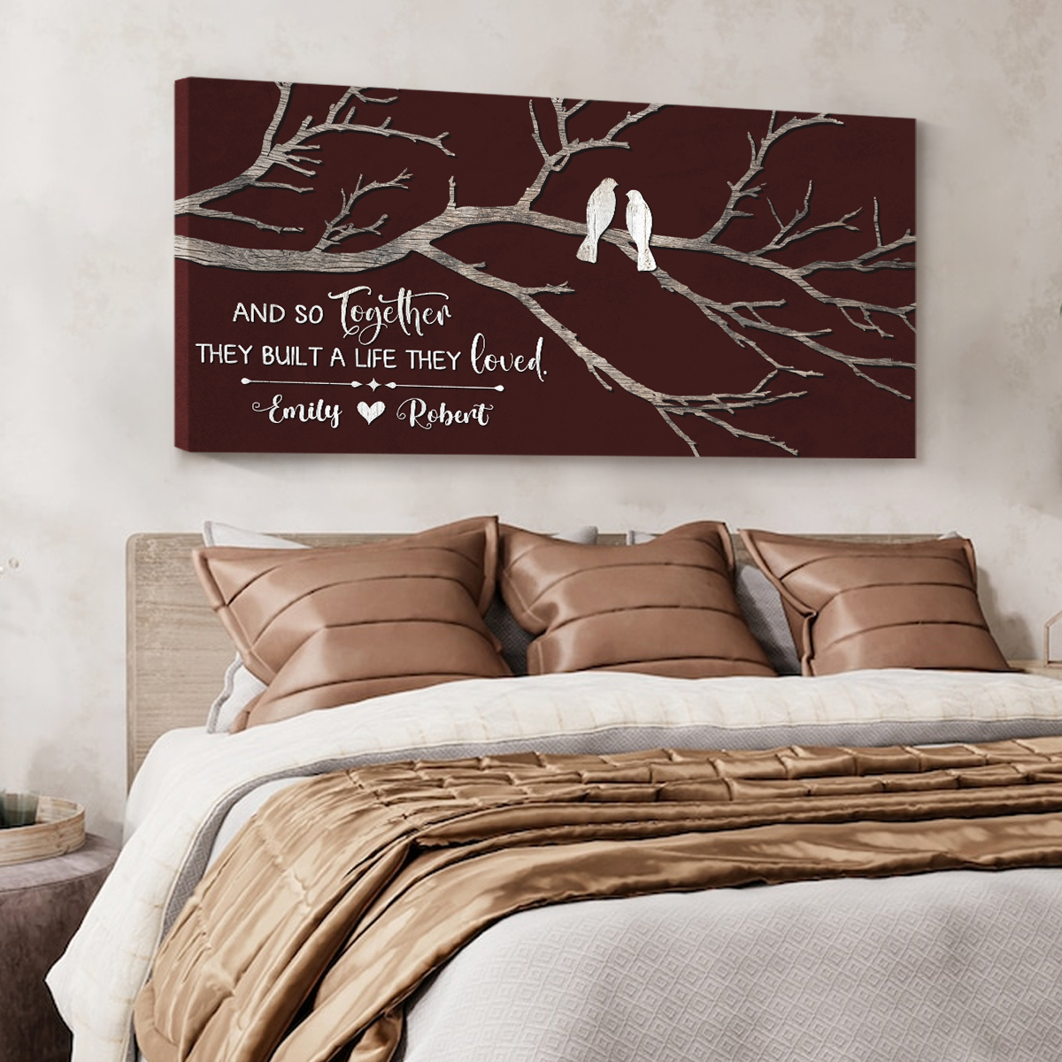 Personalized Love Birds Couple Premium Canvas, Engagement Wedding Anniversary Gift, Best Gift For Lovers Day, Above Bed Wall Decor 1 Personalized Love Birds Couple Premium Canvas, Engagement Wedding Anniversary Gift, Best Gift For Lovers Day, Above Bed Wall Decor
