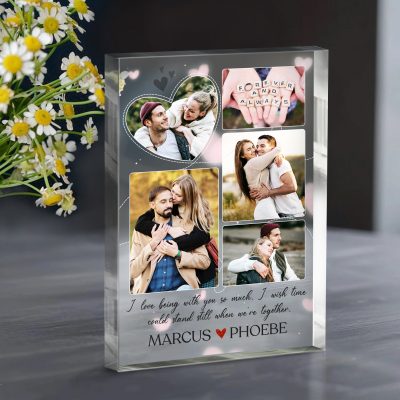 Custom Photo Collage Acrylic Plaque, Personalized Acrylic Picture Frame, Gift for Couple, Anniversary Gift For Hubby, Valentine Gift For Her