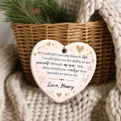 Personalized I Love You Gift for Girlfriend, Custom Name Valentines Day Ornaments, Ideas For Valentines Day For Her