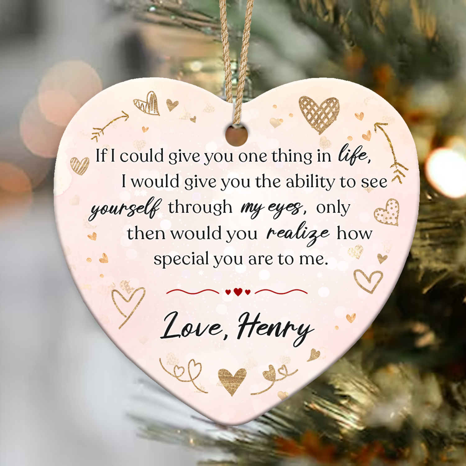 Personalized I Love You Gift for Girlfriend, Custom Name Valentines Day Ornaments, Ideas For Valentines Day For Her