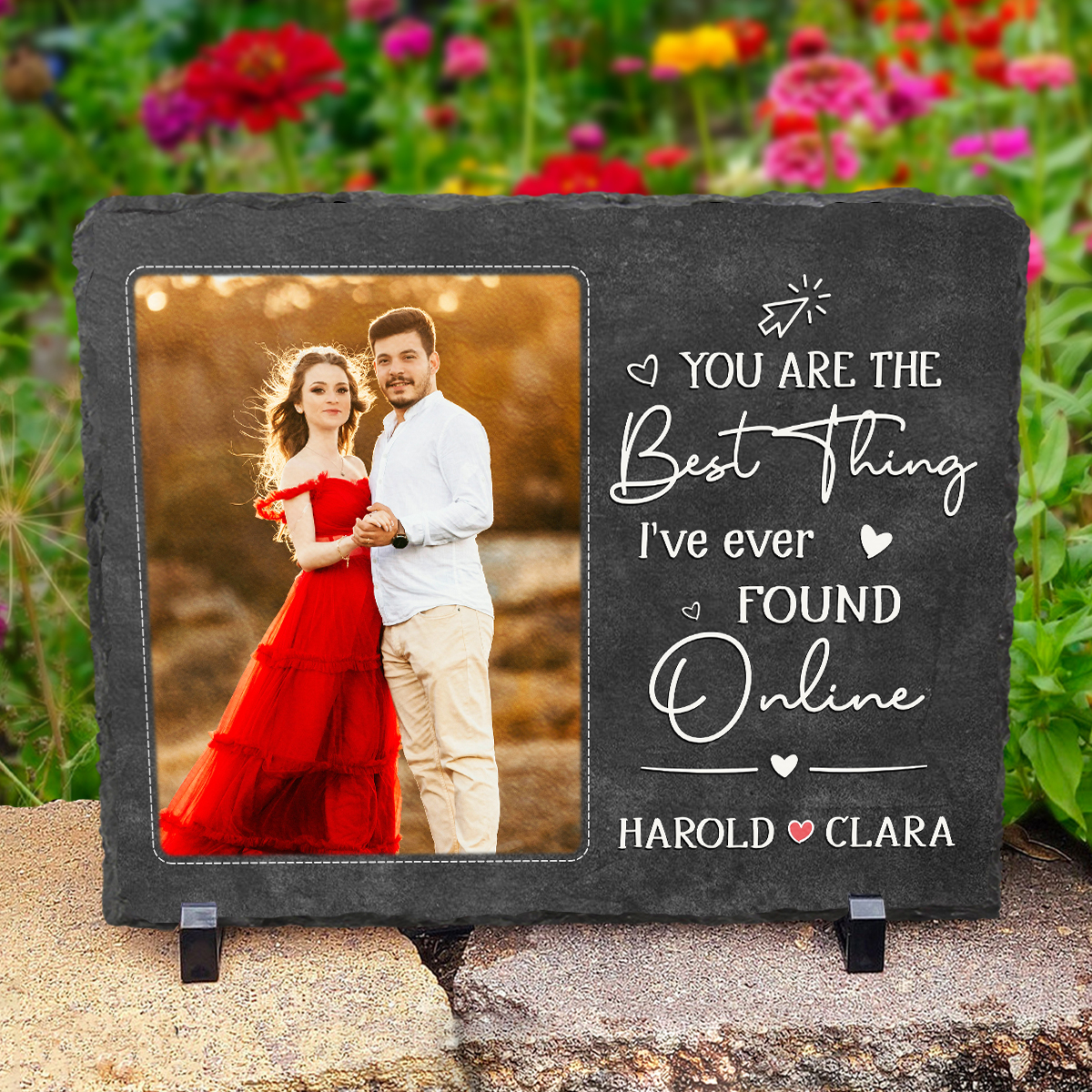 Best Thing Ive Found on the Internet Personalized Photo Stone Slate, Boyfriend Valentines Day Gifts, Personalized Valentine Gift For Her, Met Online Gifts