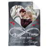 Custom Infinity Love Couple Blanket With Picture And Name, Blanket Wedding Gift, Anniversary Gift Personalized Blanket For Couple, Valentine Gift For Her