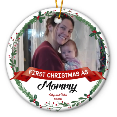 Custom Teacher Christmas Glass Ornament - Teacher Thank You Gift, Personalized Keepsake with Name, Teacher Ornament From Student