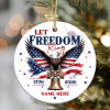 250 Years Anniversary USA Ornament - Custom Let Freedom Ring Ornament - American Independence Keepsake - USA 250th Anniversary Decor
