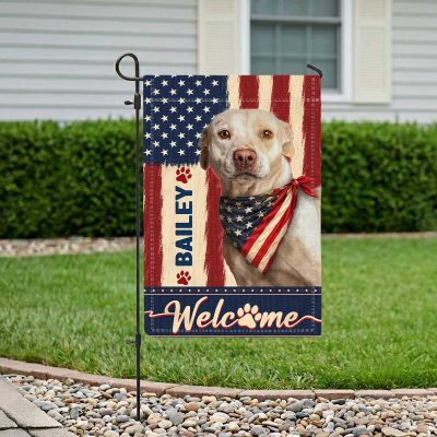 Personalized Dog Garden Flag – Pet Patriotic Outdoor Decor – 4th of July Gift for Dog Lover 2 Personalized Dog Garden Flag – Pet Patriotic Outdoor Decor – 4th of July Gift for Dog Lover