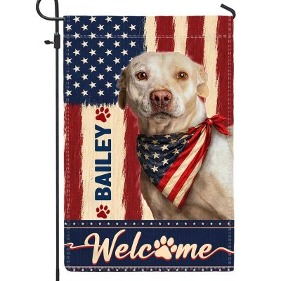 Personalized Dog Garden Flag – Pet Patriotic Outdoor Decor – 4th of July Gift for Dog Lover 6 Personalized Dog Garden Flag – Pet Patriotic Outdoor Decor – 4th of July Gift for Dog Lover