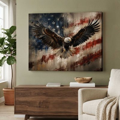 Bald Eagle American Flag Canvas Print, Patriotic Rustic Wall Art, Independence Day 250th Anniversary Gift 5 Bald Eagle American Flag Canvas Print, Patriotic Rustic Wall Art, Independence Day 250th Anniversary Gift