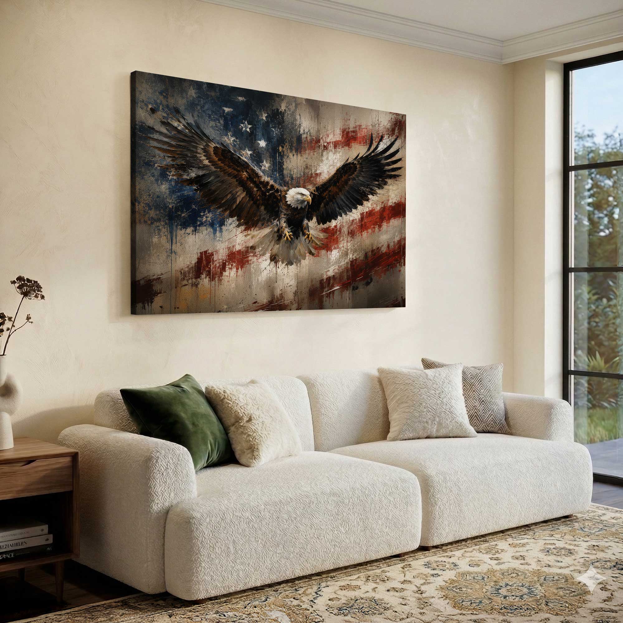 bald-eagle-american-flag-canvas-print-patriotic-rustic-wall-art-wall-decor Bald Eagle American Flag Canvas Print, Patriotic Rustic Wall Art, Independence Day 250th Anniversary Gift