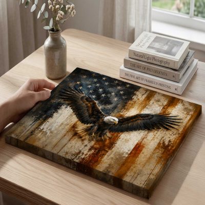 Bald Eagle Canvas Print, Rustic American Flag Patriotic Wall Art, 4th of July Decor, 250th Anniversary Gift 2 Bald Eagle Canvas Print, Rustic American Flag Patriotic Wall Art, 4th of July Decor, 250th Anniversary Gift