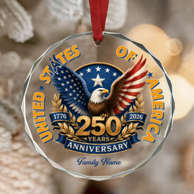 USA 250th Anniversary Ornament, 1776-2026 American Independence Keepsake, Patriotic America Ornament, 4th of July Gift