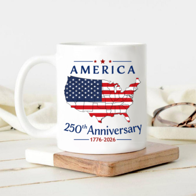 USA 250th Anniversary Mug, 1776-2026 Semiquincentennial Coffee Cup, Independence Day Mug, Proud American Gift