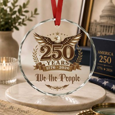 We The People Ornament, 1776 2026 America 250th Eagle Ornament, Patriotic Freedom Keepsake, America 250 Heritage Gift