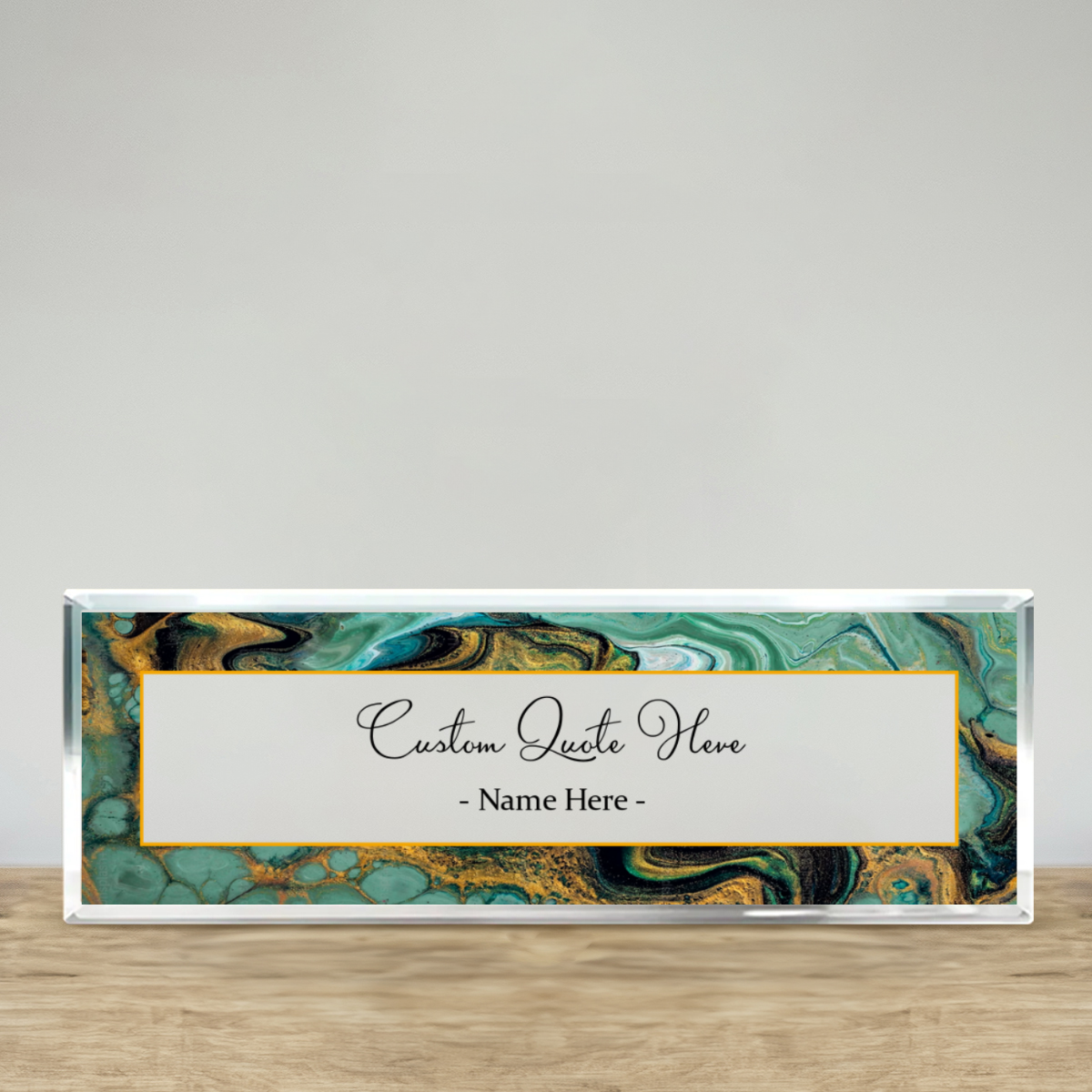 Personalized Quote Acrylic Desk Sign, Inspirational Office Decor, Motivational Quote Gifts, Positive Affirmation Table Plaque