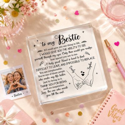 Personalized Best Friend Acrylic Plaque, To My Bestie Gift, Meaningful Friendship Keepsake, Sentimental Gift for Best Friend