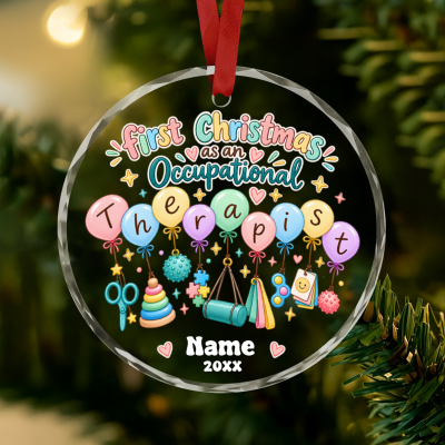Personalized Occupational Therapist Christmas Ornament, Custom Name OT Ornament, First Christmas as an Occupational Therapist Gift 2026