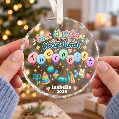 Personalized Occupational Therapist Christmas Ornament, Custom Name OT Ornament, First Christmas as an Occupational Therapist Gift 2026